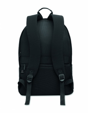 Logotrade promotional giveaway image of: A 15-inch laptop backpack made of recycled pre-consumer cotton and recycled polyester with customizable printing.